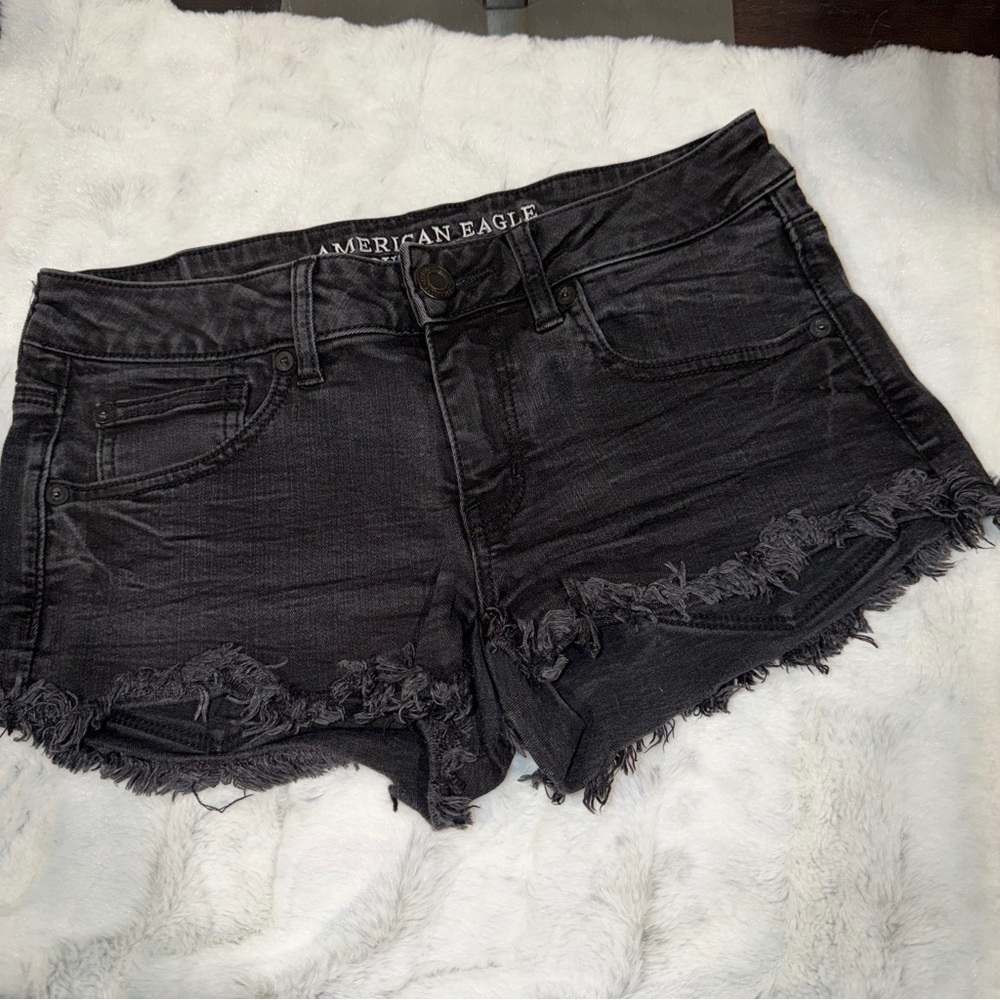 American Eagle Outfitters Black Denim Shorts size 6
